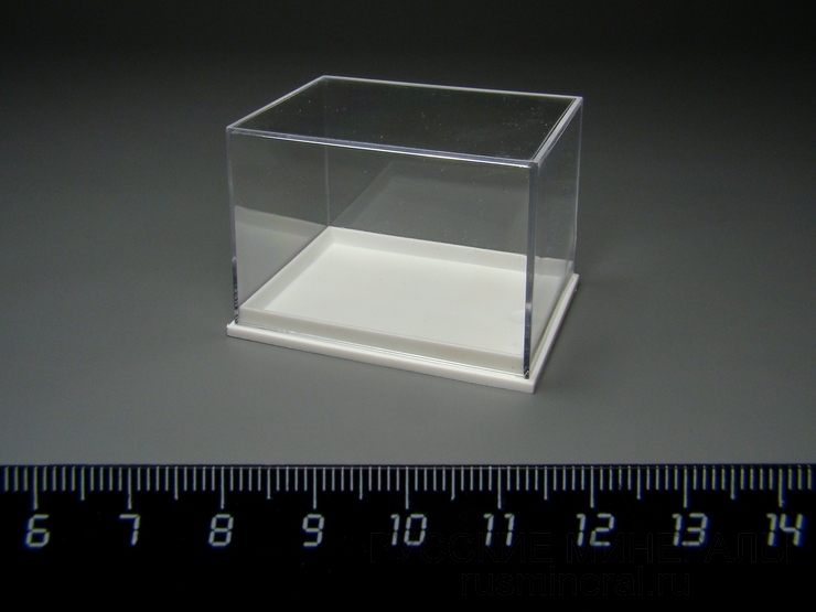 Коробка пластиковая для образцов, размер M (дно белое)